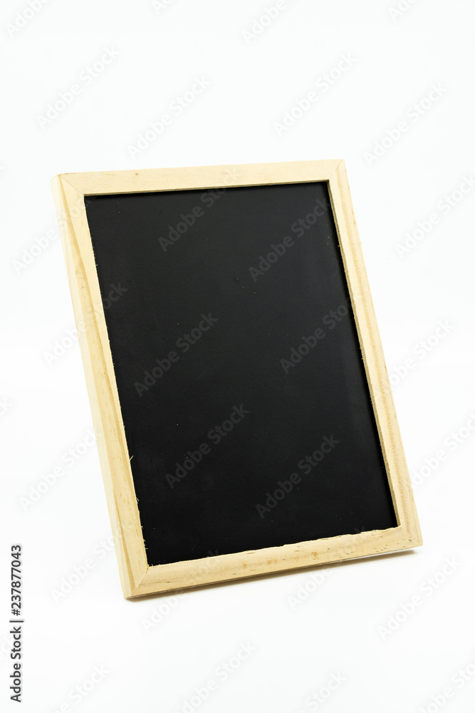 Tripod standing small blackboard isolated on white background. Tripod standing small blackboard isolated on white background.