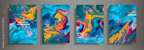 Modern design A4.Abstract marble texture of colored bright liquid paints.Splash neon acrylic paints.Used design presentations, print,flyer,business cards,invitations, calendars,sites, packaging,cover.