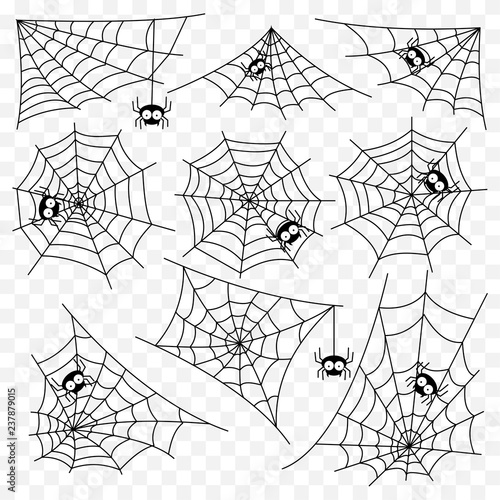 set of spider web vector template design vector esp 10