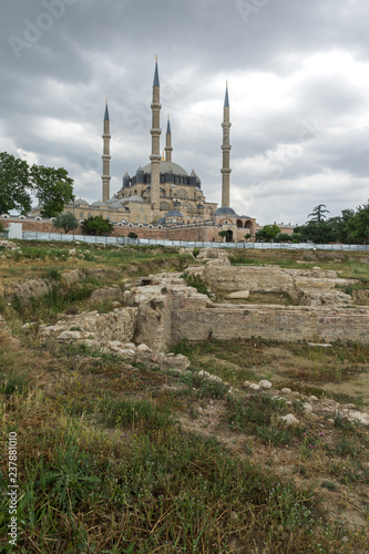 Outside view of Selimiye Mosque Built between 1569 and 1575 in city of Edirne, East Thrace, Turkey