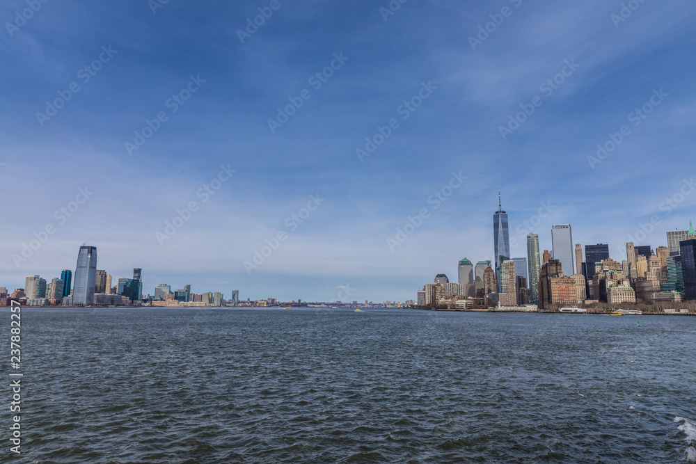 Panorama with Manhattan and Jesey city