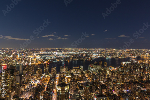 New York City skyscrapers  aerial panorama view