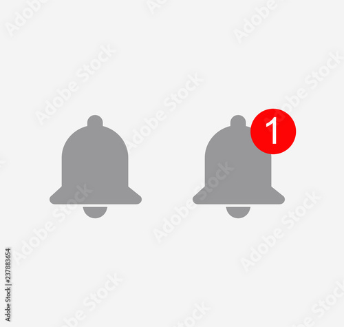 bell icon vector. bell youtube ui. notification youtube