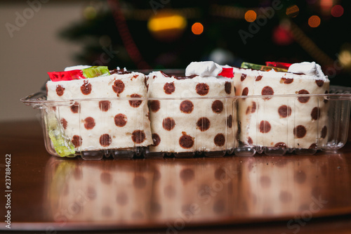 Set of delicious pastries close-up