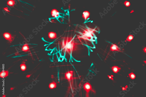 Several abstract lines of different colors and sizes.