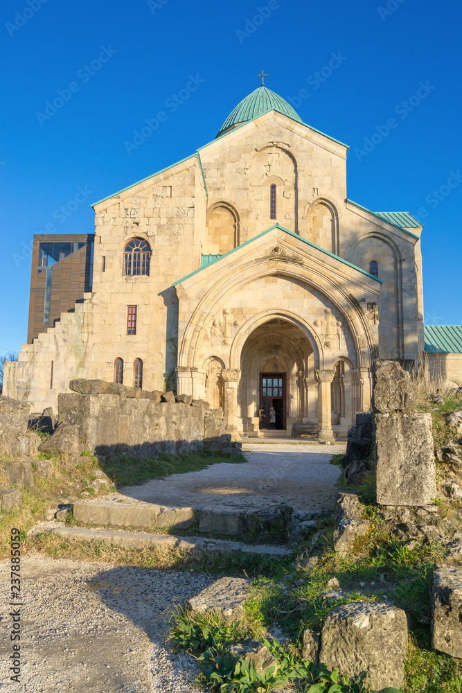 Entrance to the Bagrati Cathedral in Kutaisi, Georgia