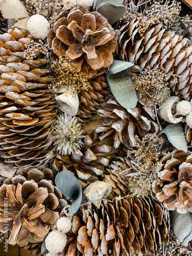 Christmas cones close-up