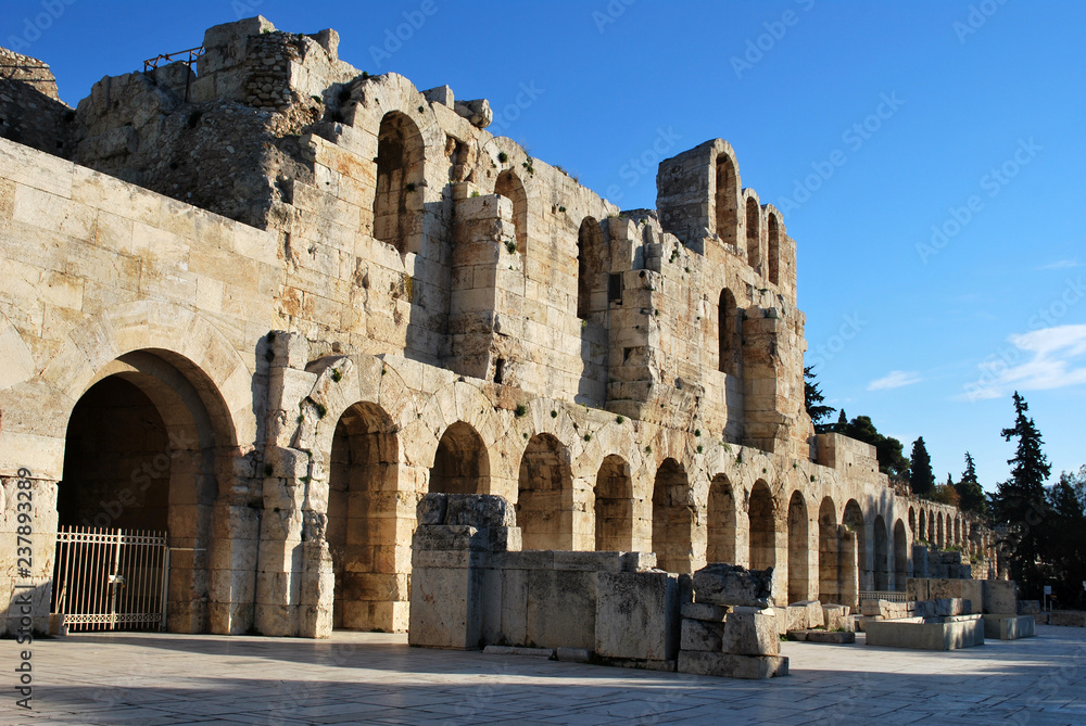 The Odeon of Herodes Atticus at the Acropolis of Athens, Greece