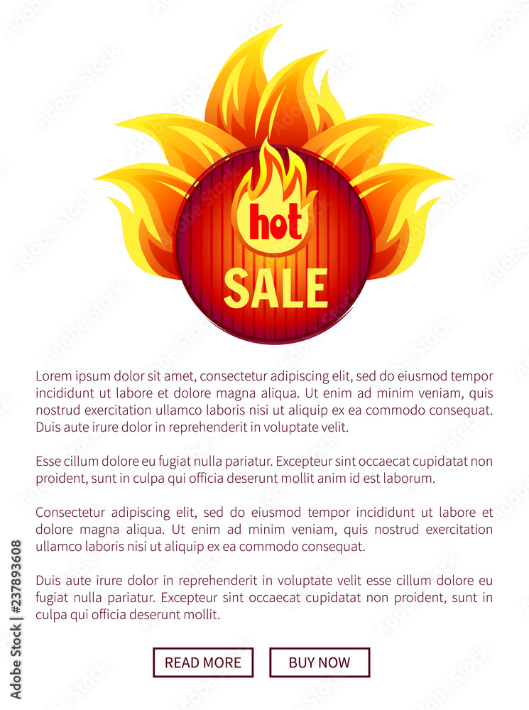 Hot Sale Best Offer Round Badge with Flame Splash