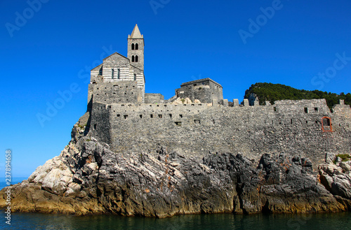 Church San Pietro in Portovenere at Italian Riviera,Liguria,Italy photo