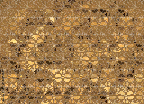 golden vegetable stylized ornament