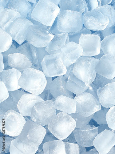 Frosted ice cubes background