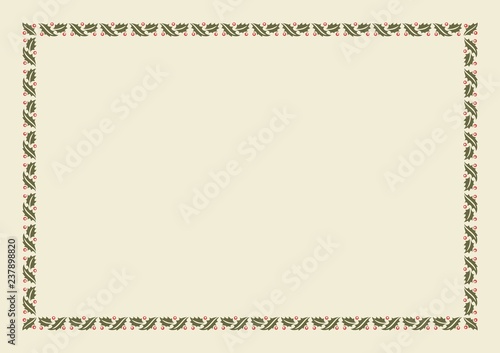 Vector Christmas Holly Border