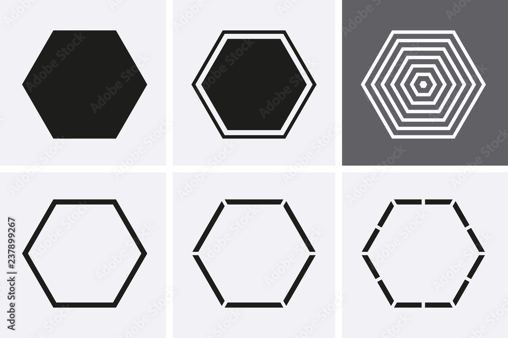 Hexagon Icon set Hexagon Icon set