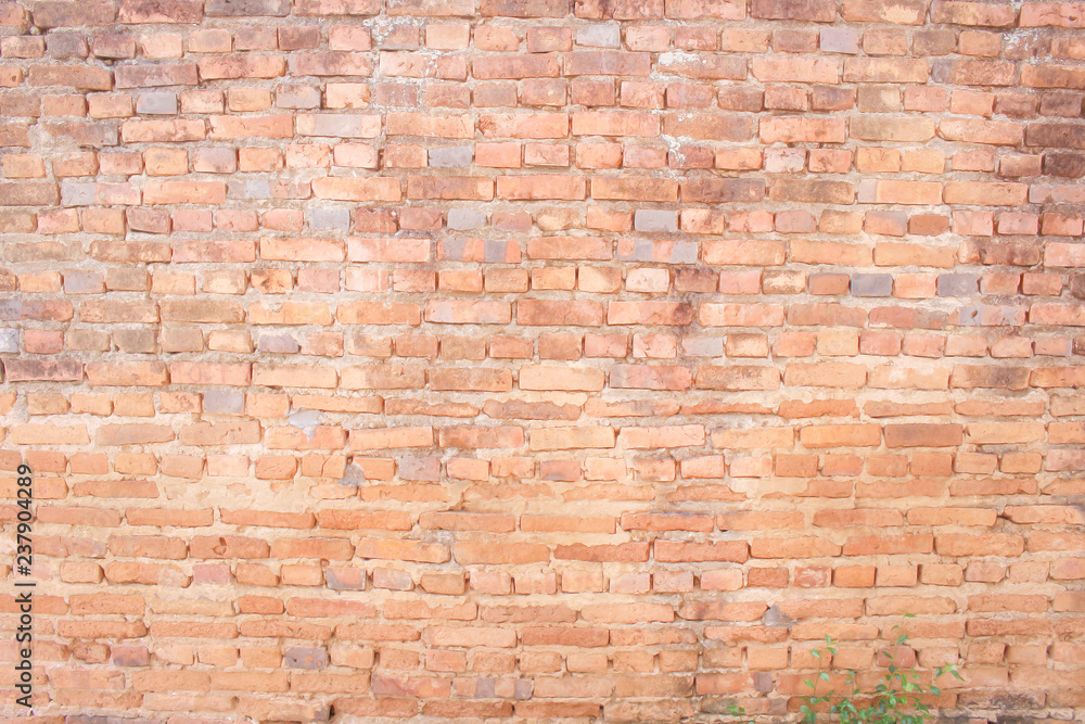 Fototapeta premium Old brick wall patterns in horizontal background
