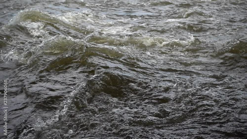 Turbulent water stream at river riffle, slow motion 240 fps. Full HD 1080p stock video footage Turbulent water stream at river riffle, slow motion 240 fps. Full HD 1080p stock video footage