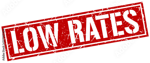 low rates square grunge stamp
