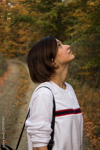 Girl Looking Above