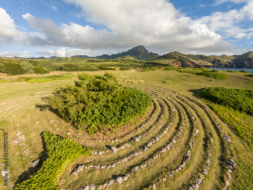 Labyrinth and Haupu Mountain at Momilani Kai, Poipu Kauai photo