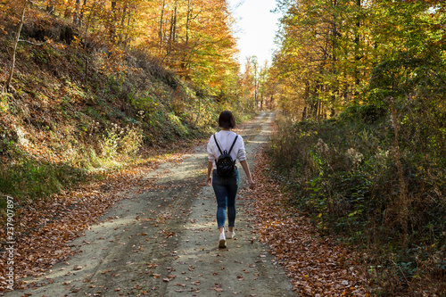 Girl on Hiking Trail