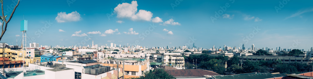 Top view panorama of Bangkok, Thailand