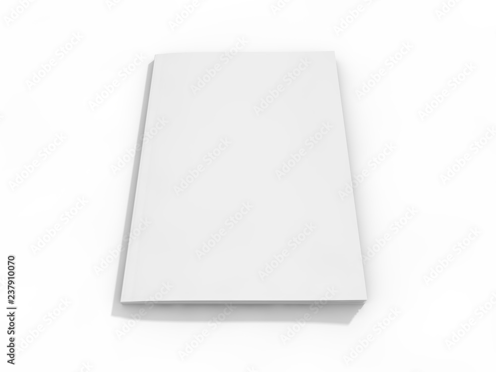 Blank page or notepad for mockup or simulations. 3D Blank page or notepad for mockup or simulations. 3D