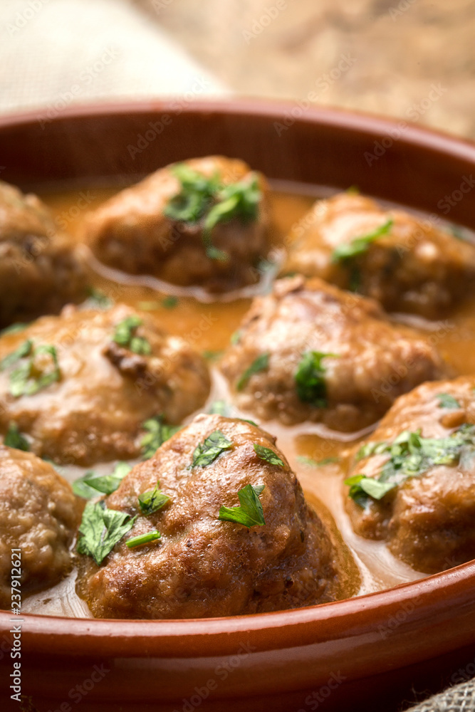 Homemade Albondigas with Spanish sauce Homemade Albondigas with Spanish sauce