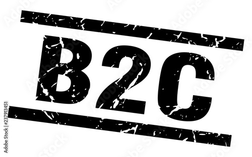 square grunge black b2c stamp