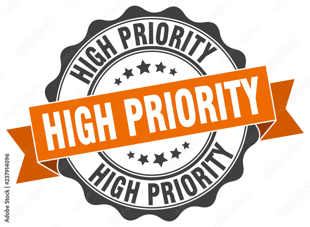 Obraz premium high priority stamp. sign. seal