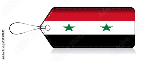Syrian arab republic, emoji flag, Label of  Product made in Syria