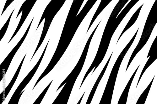 Tableau sur toile Print Print stripe animal jungle bengal tiger fur texture pattern white black