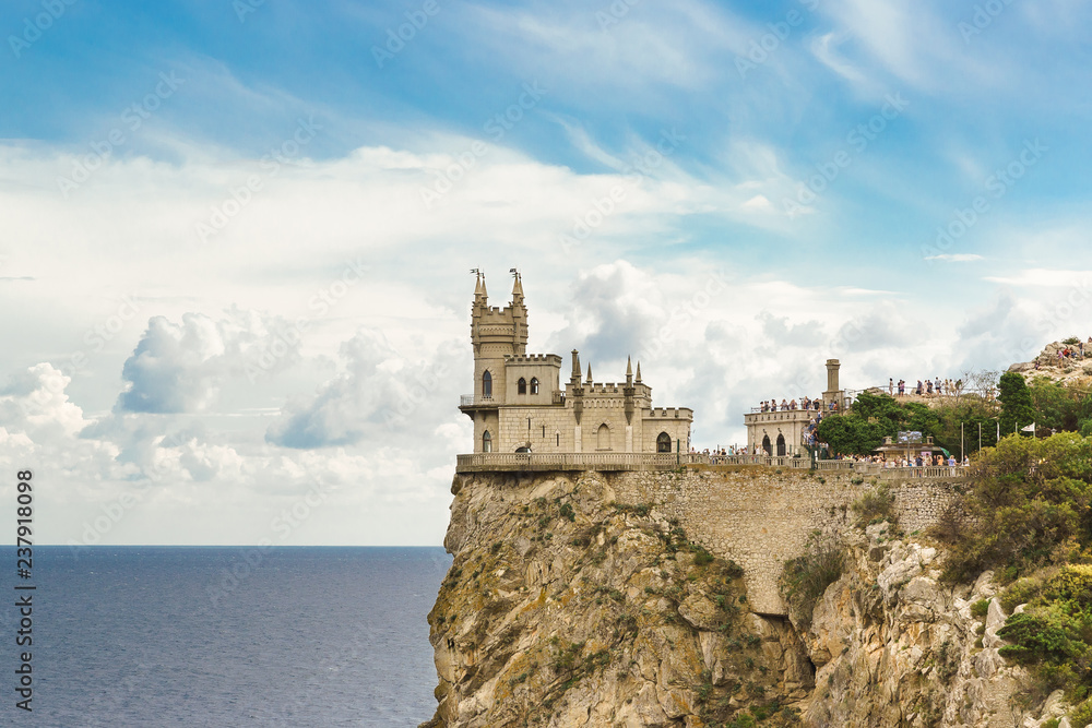 The original Gothic castle in the village of Gaspra-swallow's nest, built in 1912 by engineer Leonid Sherwood. Popular tourist attraction in Crimea