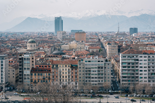 View from Monte dei Cappuccini  in Turin  Italy.