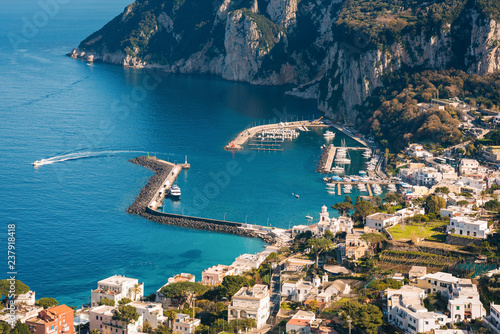 View of Marina Grande, in Capri, Italy