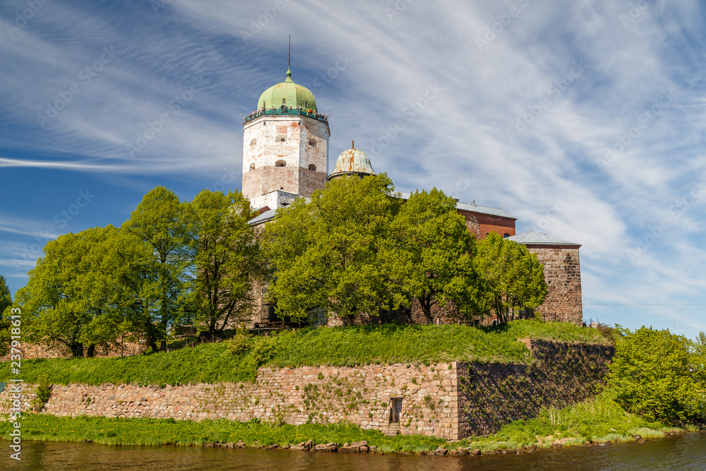 Medieval castle in Vyborg, Russia