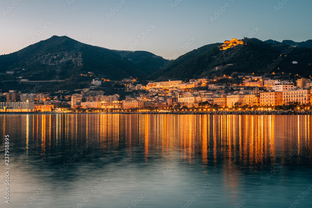 View of the shore of Salerno, in Campania, italy