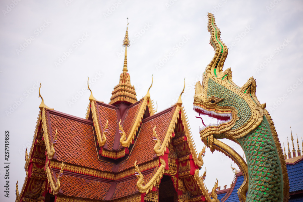 Fototapeta premium Payanak status in Thai temple Sukhothai