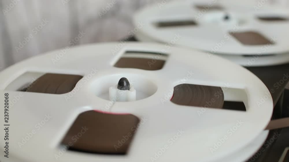 Rotation reel with tape, audio tape recorder Rotation reel with tape, audio tape recorder