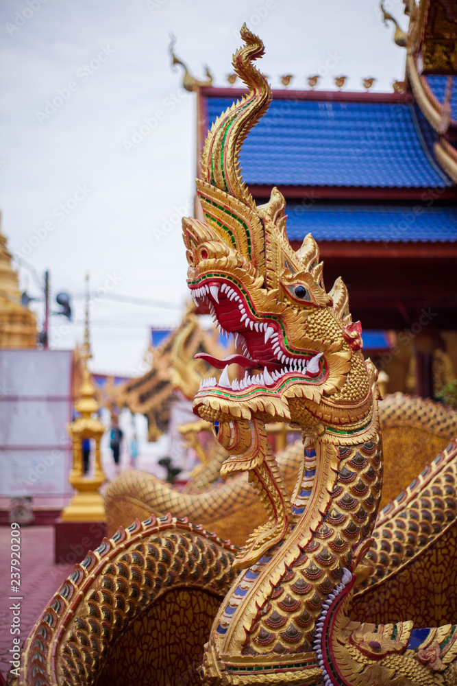 Payanak status in Thai temple Sukhothai 