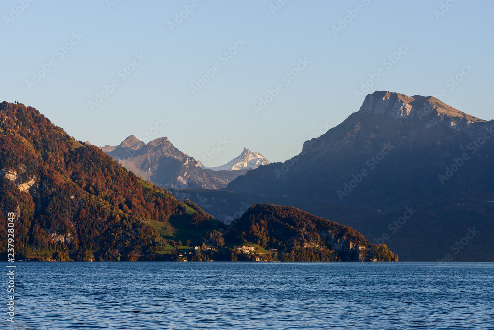 Mountain view on the Lake of Luzern
