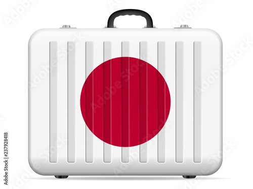 Japan flag travel suitcase