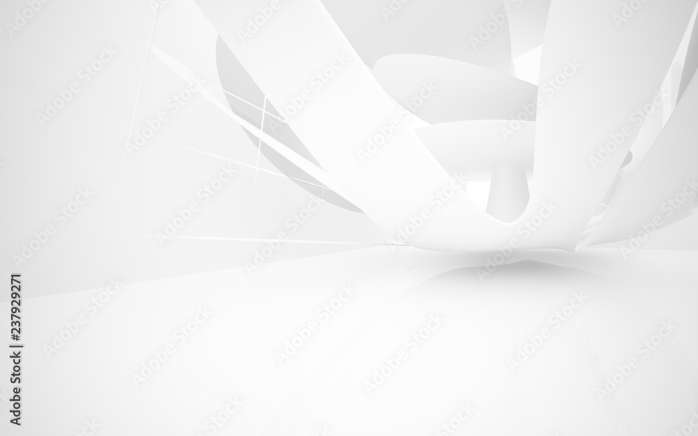 White smooth abstract architectural background. 3D illustration and rendering White smooth abstract architectural background. 3D illustration and rendering