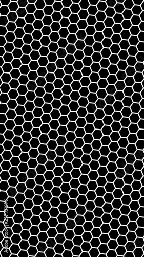 Wallpaper Mural White honeycomb on a black background. Vertical image orientation. Isometric geometry. 3D illustration Torontodigital.ca