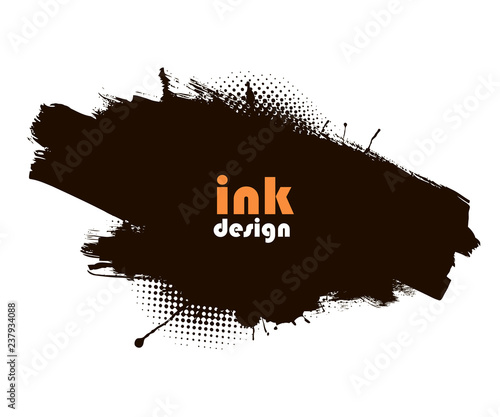 Abstract background. Ink brush strokes
