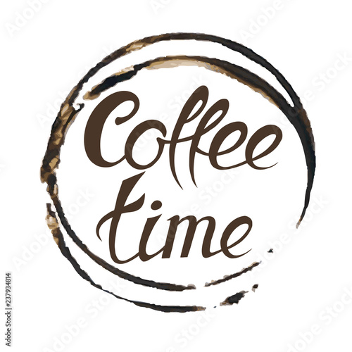 It's coffee time conceptual card.