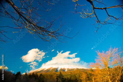 Mt. Fuji in Fuji, Japan. Fuji is one of the important cities in Japan for cultures and business markets.