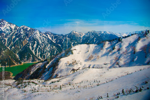 Tateyama mountains in Toyama, Japan. Toyama is one of the important cities in Japan for cultures and business markets.