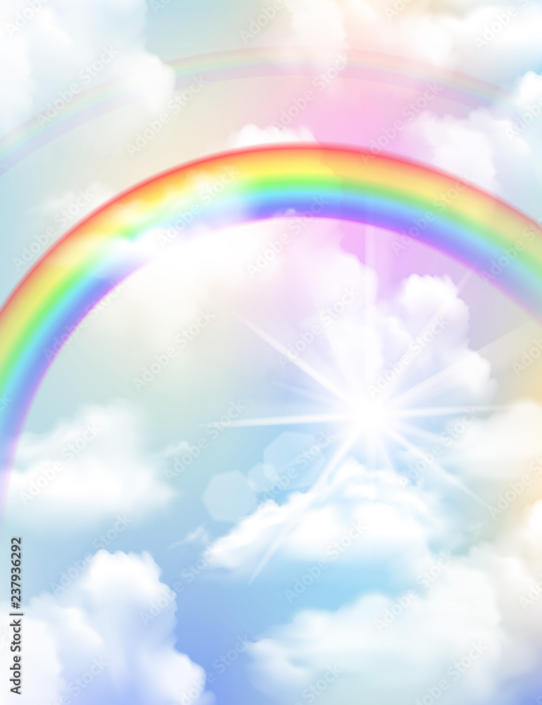 Rainbow Realistic Composition