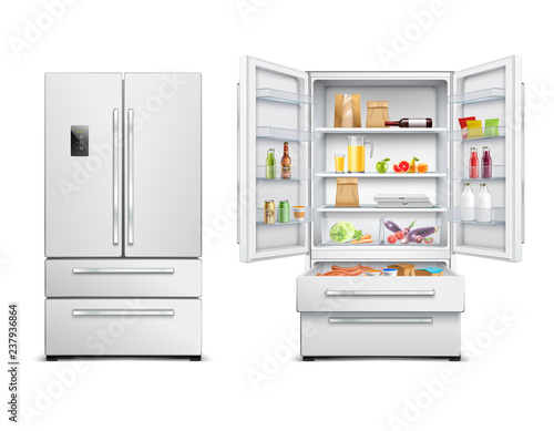 Realistic Refrigerator Cabinet Collection