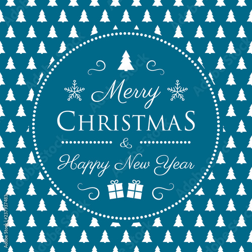 Merry Christmas - background with Christmas trees. Vector.